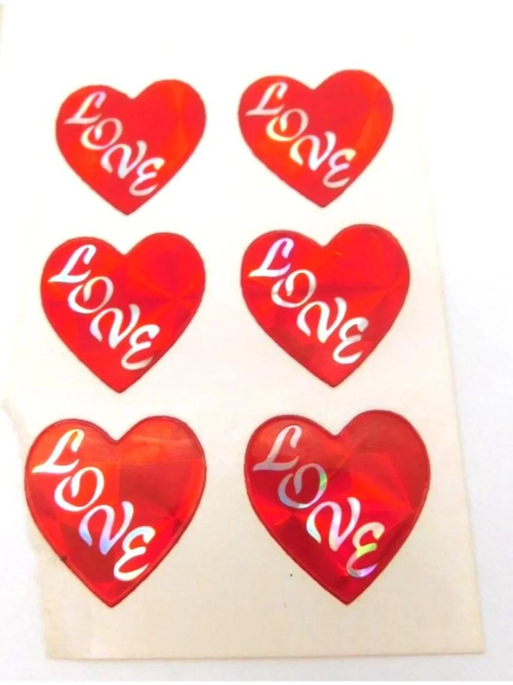 Vintage Vending Prism Rainbow Heart Holographic Sticker Sheets Unicorn Love
